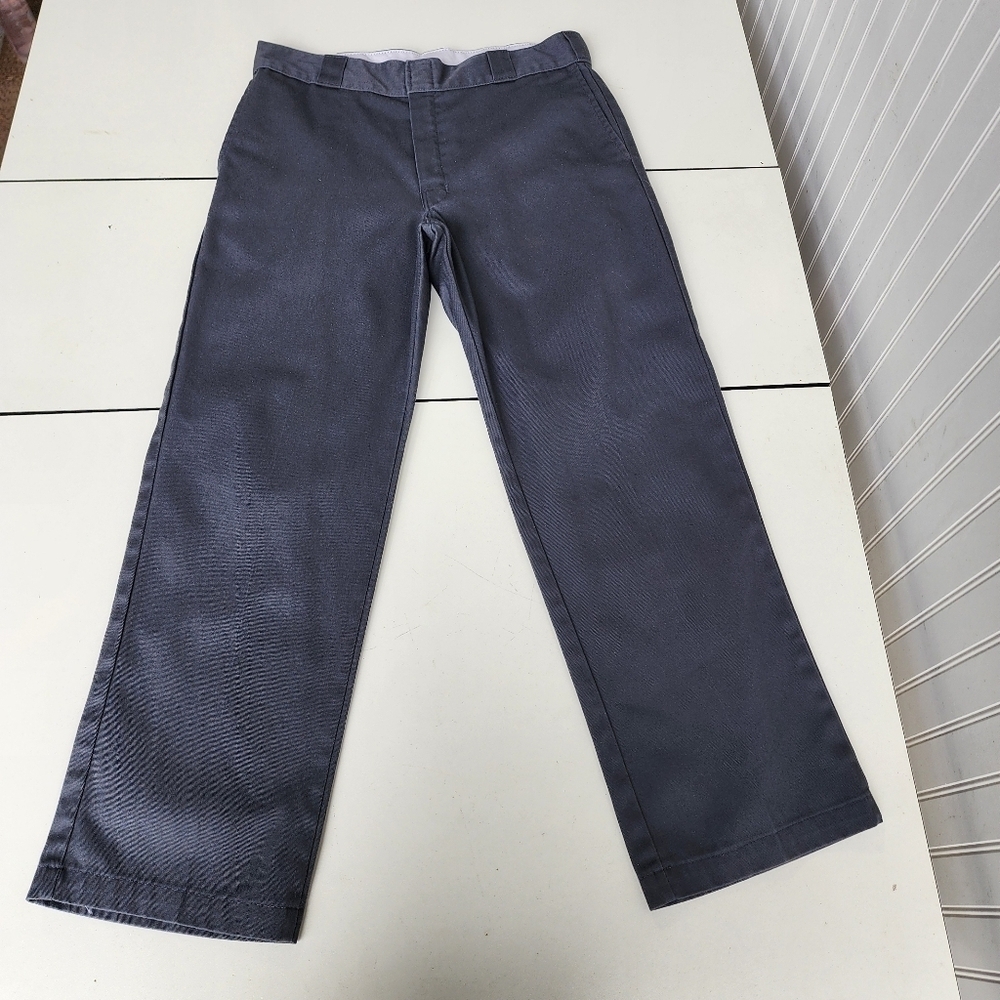 Dickies 874 Trousers Womens 34W 29L Work Pants Workwear Original Fit Gray
